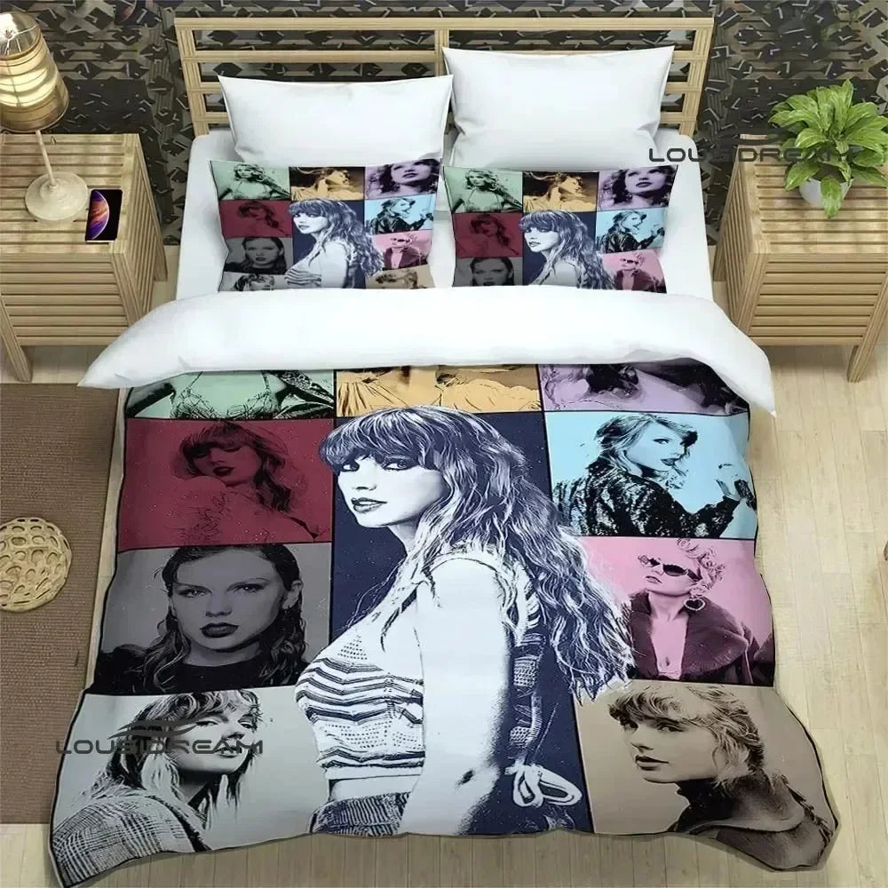 Luxury 3D Print Microfiber Duvet Cover Set with 2 Pillowcases – 100% Polyester Soft Breathable Bedding, Perfect Birthday Gift