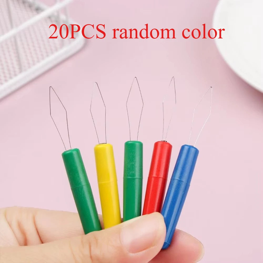 Cylindrical Colorful Needle Threader - Beading & Sewing Threading Tool for Clothing, Knitting and DIY