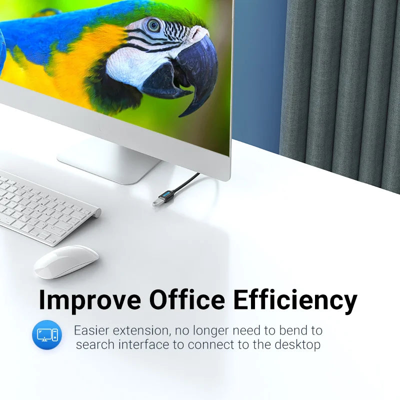 USB 3.0 Extension Cable (Male to Female) – 5Gbps High-Speed USB-A Data & Charging Cord for Smart TV, PS4, Xbox One, PC, Printers