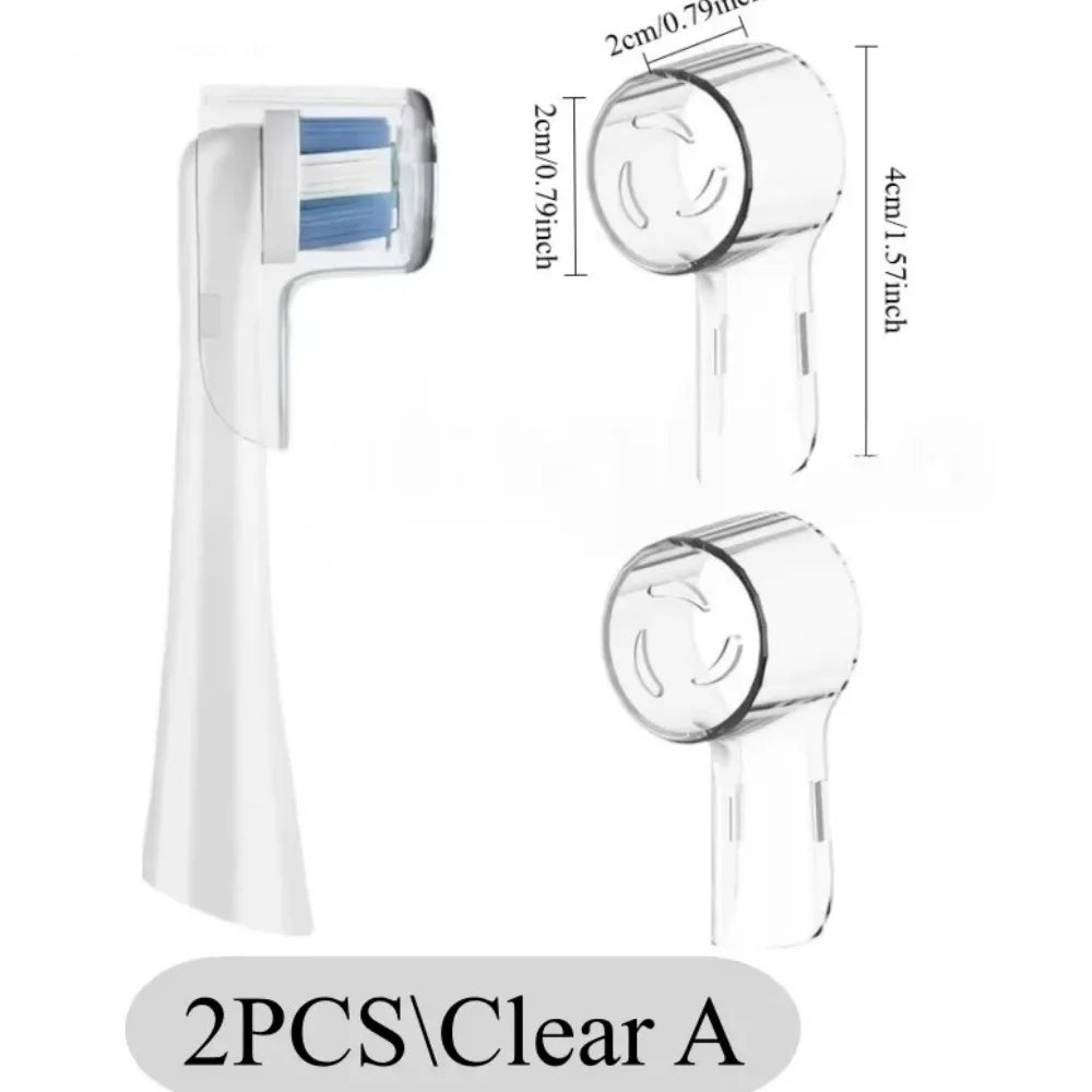 2/4-Pack Toothbrush Head Dustproof Covers - Ventilated Caps for Round Electric Toothbrush Heads