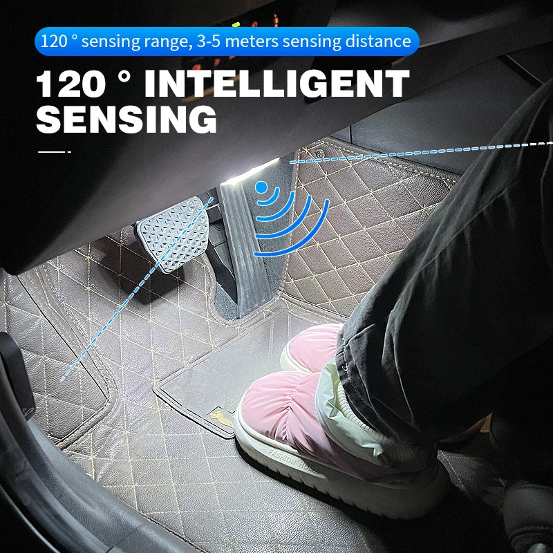 Motion Sensor LED Light 650mAh USB Rechargeable — Wireless Touch Night Light for Car Trunk, Closet & Cabinet