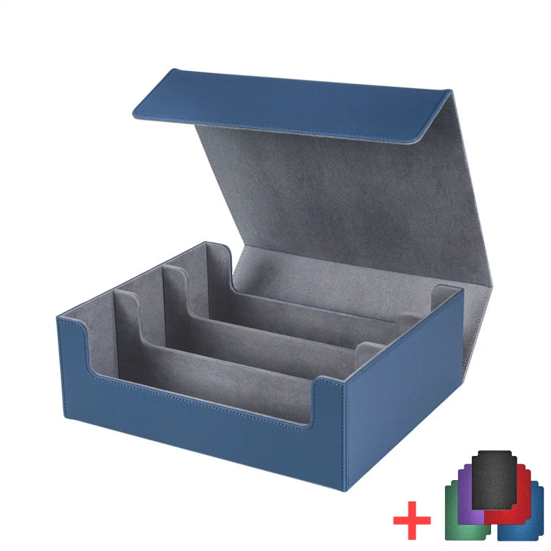 PU Leather Trading Card Storage Box – Holds 1800+ Cards | Magnetic Closure Commander Deck Case for MTG, Pokémon & TCG