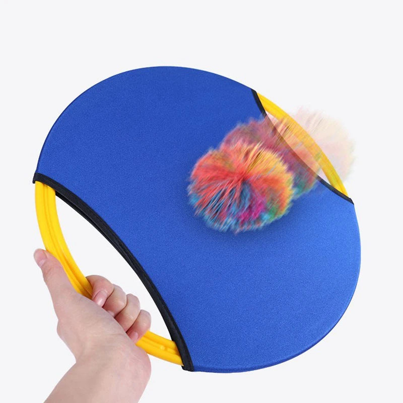 Bouncy Paddle Toss & Catch Game – Paddle Ball Set 35 x 35 cm (13.8 x 13.8 in) for Kids & Family, Beach Backyard Party Favors