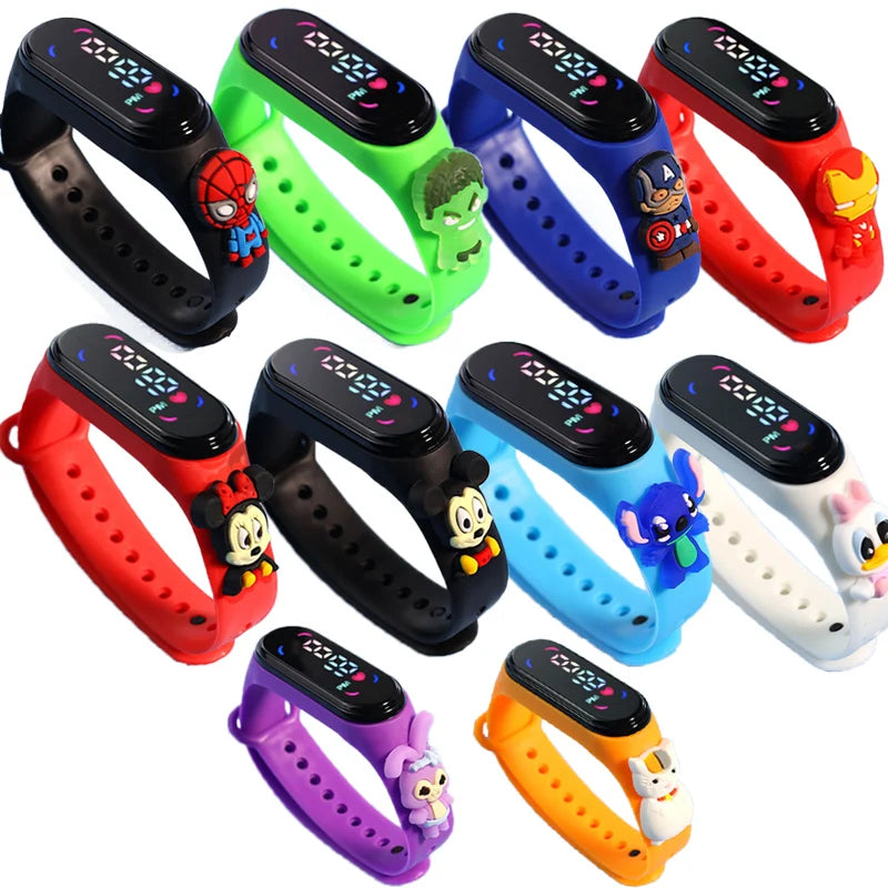 Kids Touch LED Waterproof Digital Watch for Girls – Silicone Sports Bracelet, Shock Resistant, Backlight