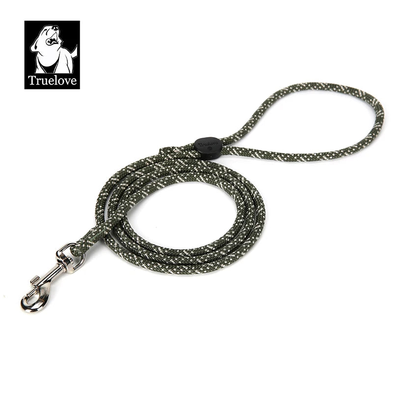 Lightweight Nylon Rope Dog Leash – 120 cm (47 in) Durable Clip for Small Dogs & Cats, Striped Outdoor Walking & Training Lead