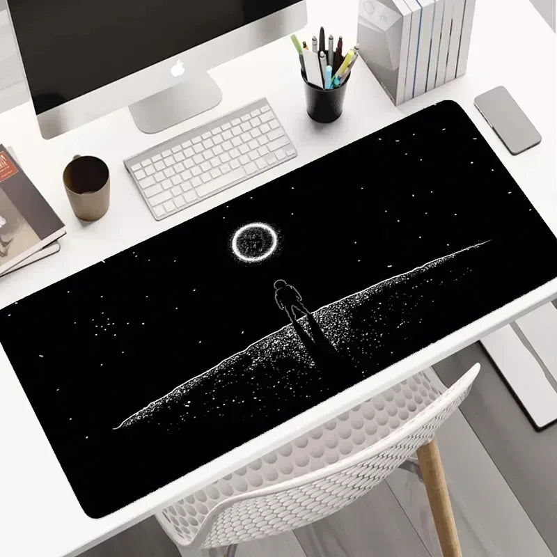 Large Gaming Mouse Pad 900 x 400 mm (35.4 x 15.7 in) XL Extended Non-Slip Rubber Base Stitched Edge – Abstract Desk Mat