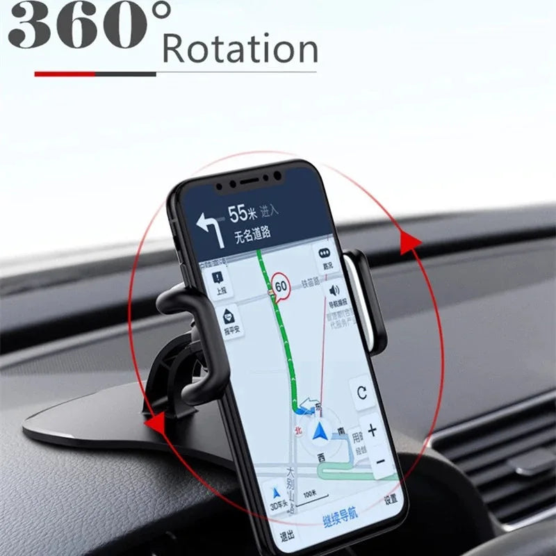 360° Rotating Universal Car Phone Holder – Dashboard Mount with Secure Auto Grip