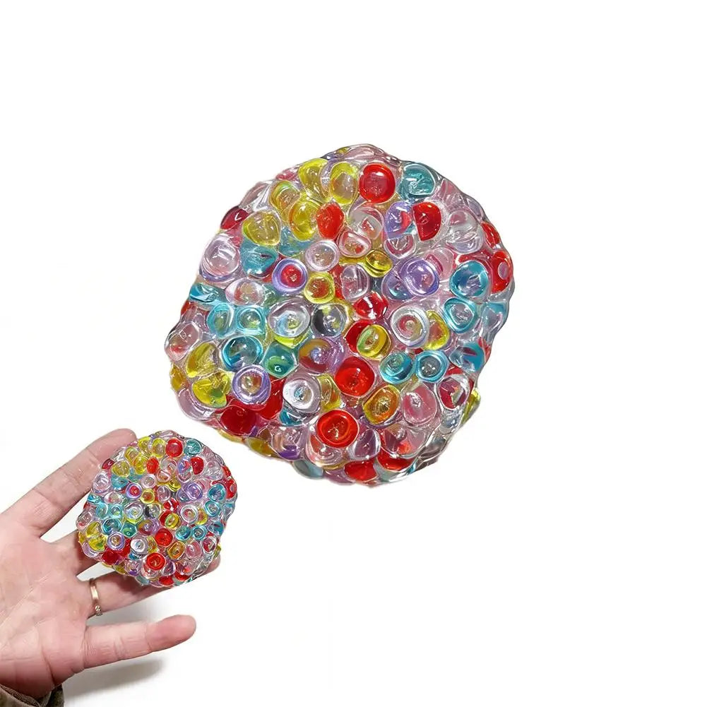 Ice Bead Squishy Stress Ball 6cm (2.36 in) - Super Soft Mochi Fidget Toy Slow Rebound for Anxiety Relief & Relaxation