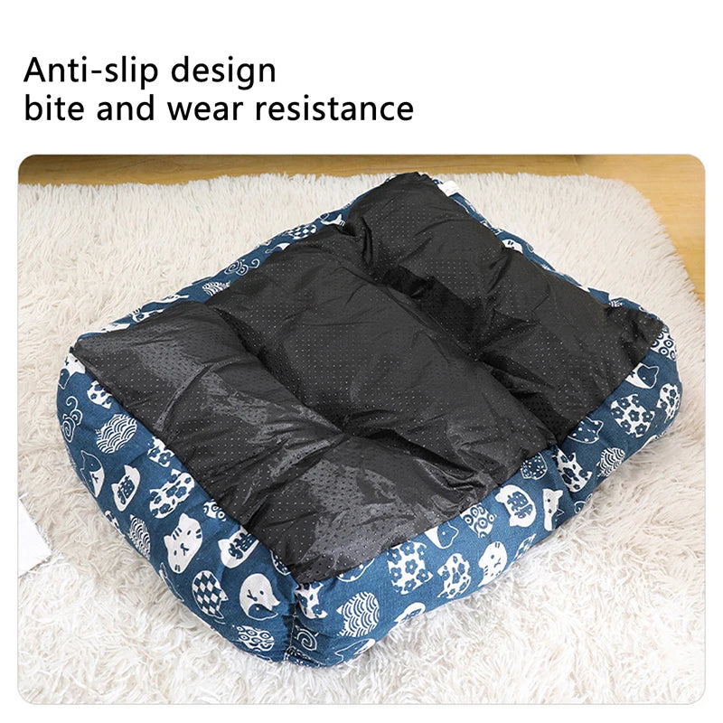 Plush Winter Pet Bed for Dogs & Cats - Thickened Breathable Dog Sofa with Non-Slip Bottom, Multiple Sizes S-XXXL