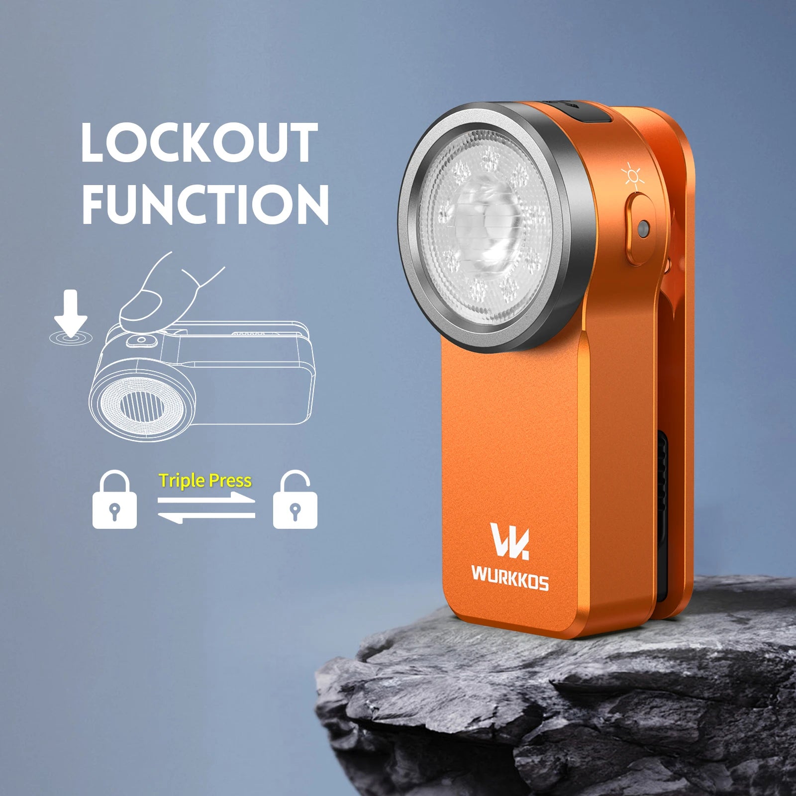 680LM USB-C Rechargeable Clip Light Mini Pocket EDC Flashlight with RGB and Magnet