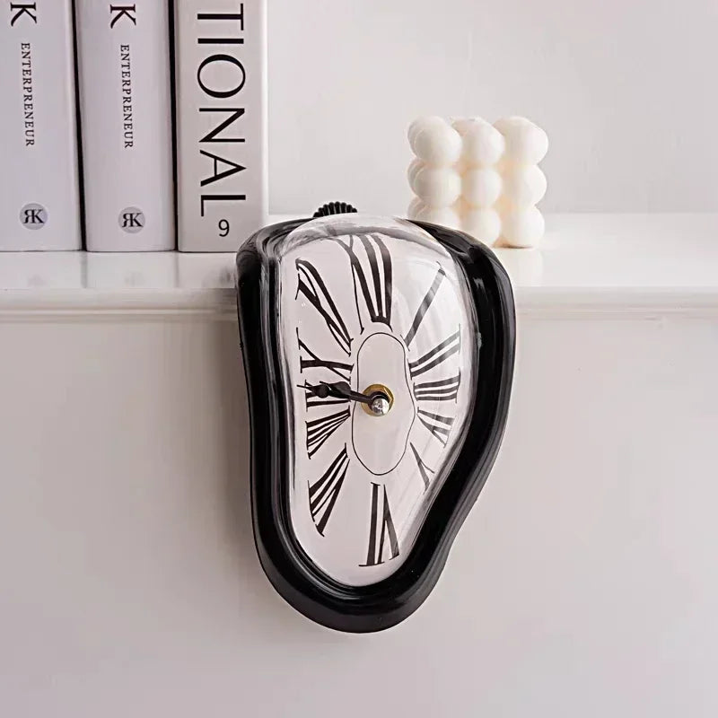 Surreal Melting Wall Clock Dali-Inspired Distorted Art Clock for Home Decor & Gift