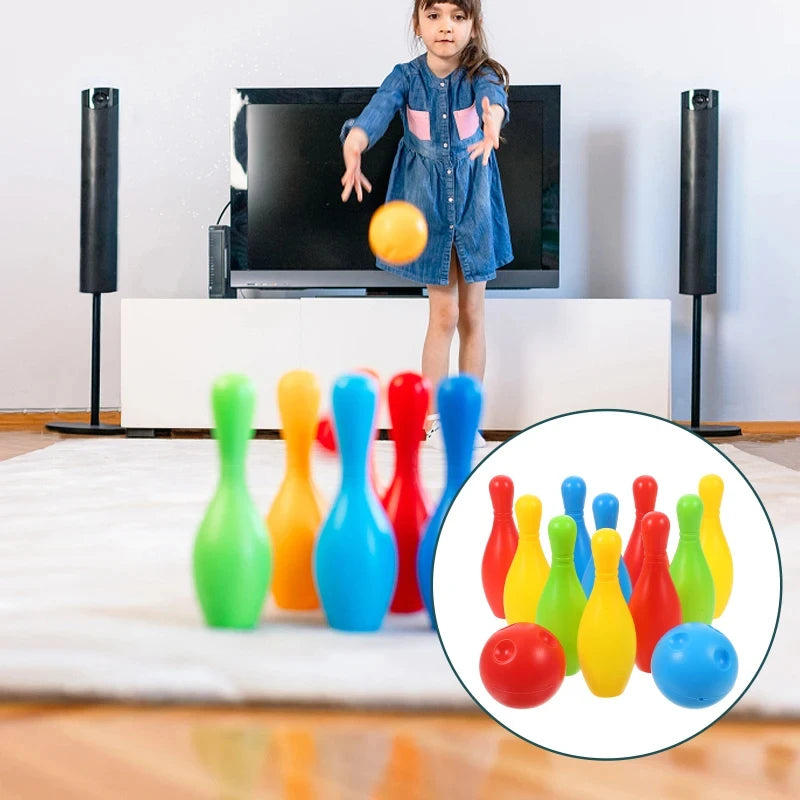 Kids Plastic Bowling Set – Colorful Ball & Pins for Indoor & Outdoor Family Games
