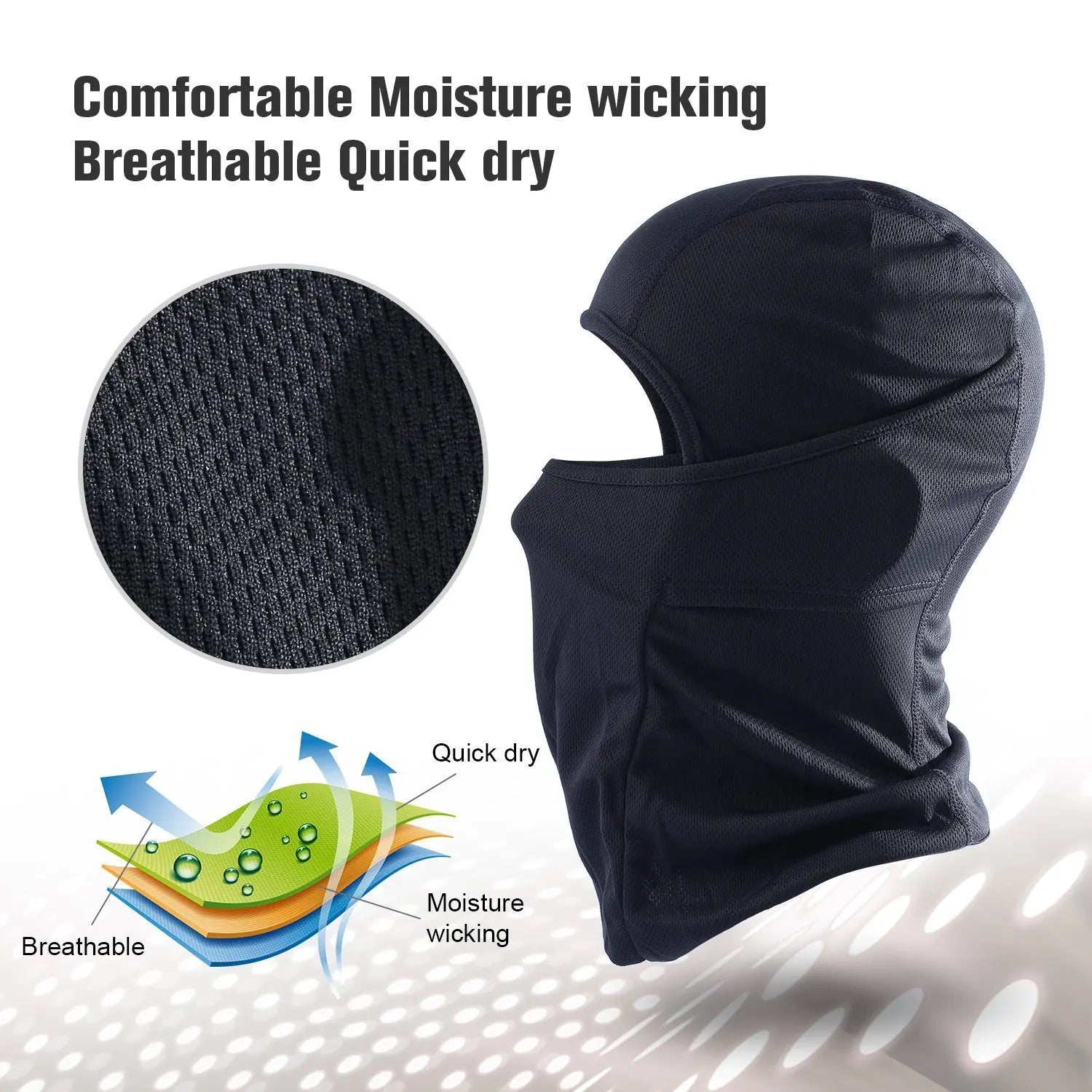 Balaclava Ski Mask - Breathable Full Face Cover for Men and Women, Windproof Neck Gaiter for Skiing & Outdoor Sports