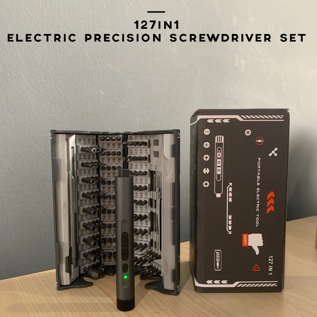 138-in-1 Mini Electric Screwdriver Set – Precision Magnetic Bits, Portable Rechargeable Alloy Kit for PC iPhone DIY Repairs