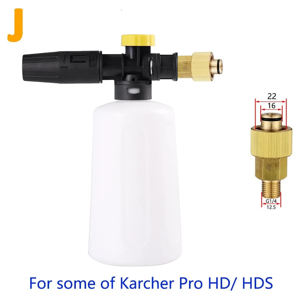 750 ml (25 fl oz) Snow Foam Lance Foam Cannon with Adjustable Sprayer Nozzle for Pressure Washers — Universal Fit