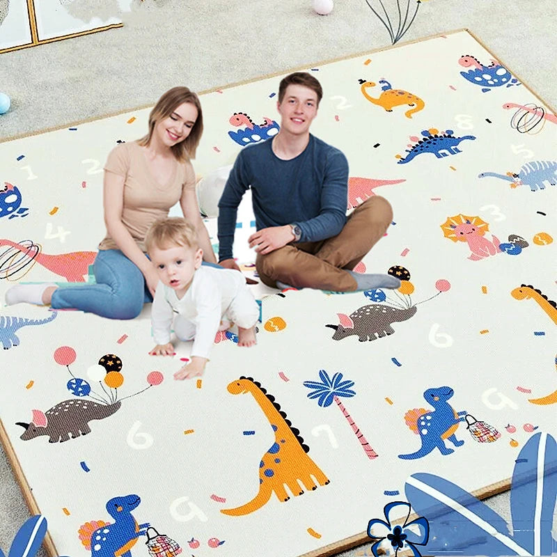Foldable Thick Foam Play Mat for Kids 200x180 / 180x150 / 180x120 cm (79x71 / 71x59 / 71x47 in) Non-Slip Crawling Safety Rug