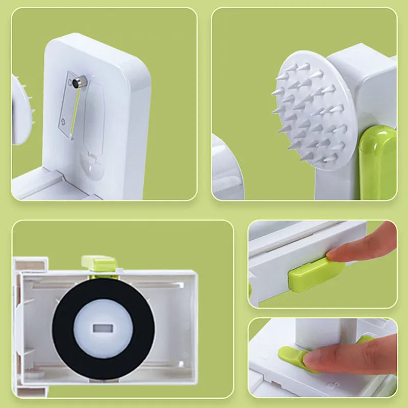 5-Blade Vegetable Spiralizer and Mandoline Slicer with Suction Base, Zucchini Noodle Maker for Veggie Noodles and Curly Fries