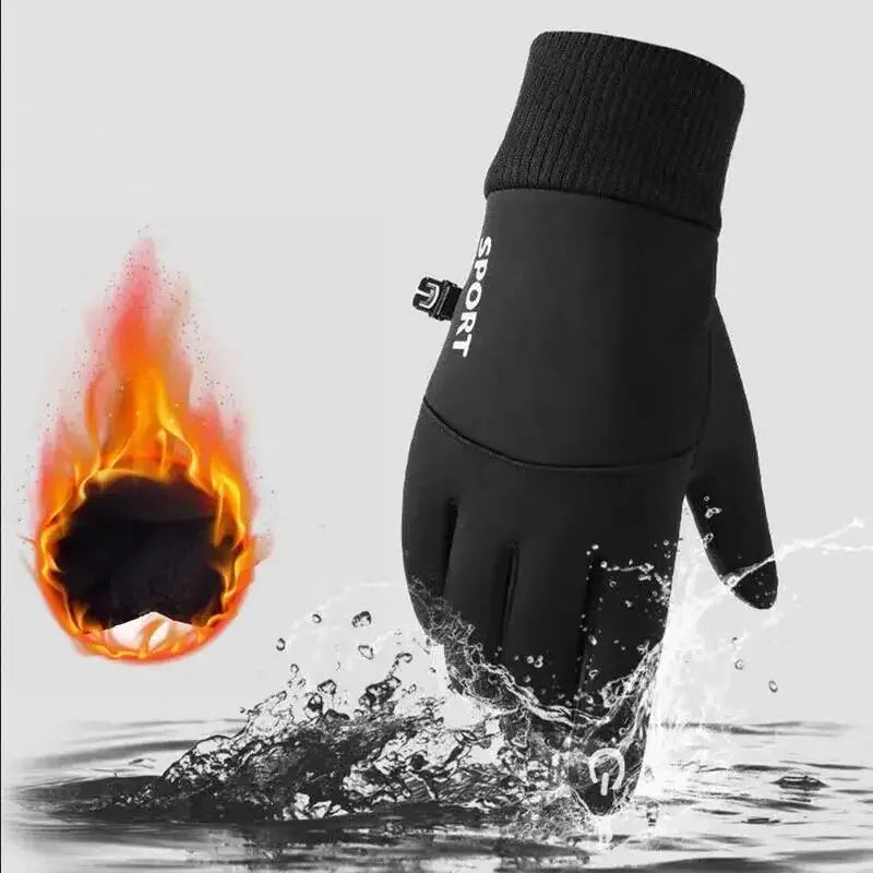 Women’s Waterproof Winter Cycling Gloves - Fleece Lined Full-Finger Touchscreen Gloves for Running, Motorcycle, Skiing