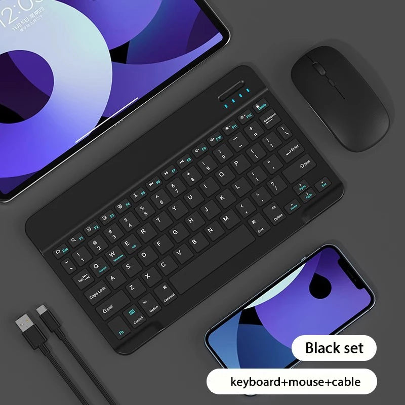 Magnetic Bluetooth Rechargeable Keyboard for 10–11.5 Inch (25–29 cm) Tablets — Fits 10", 10.2", 10.9", 11", 11.5"