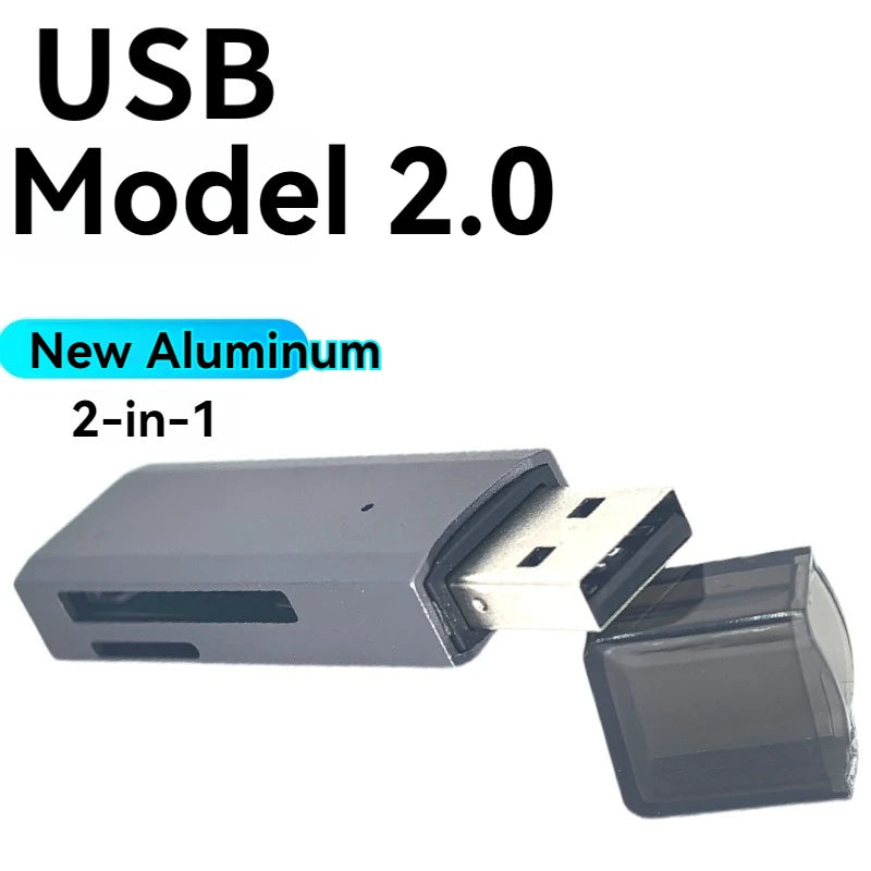 USB 3.0 2-in-1 Multi-Function Card Reader Micro SD TF & USB Flash Drive Adapter for PC Laptop