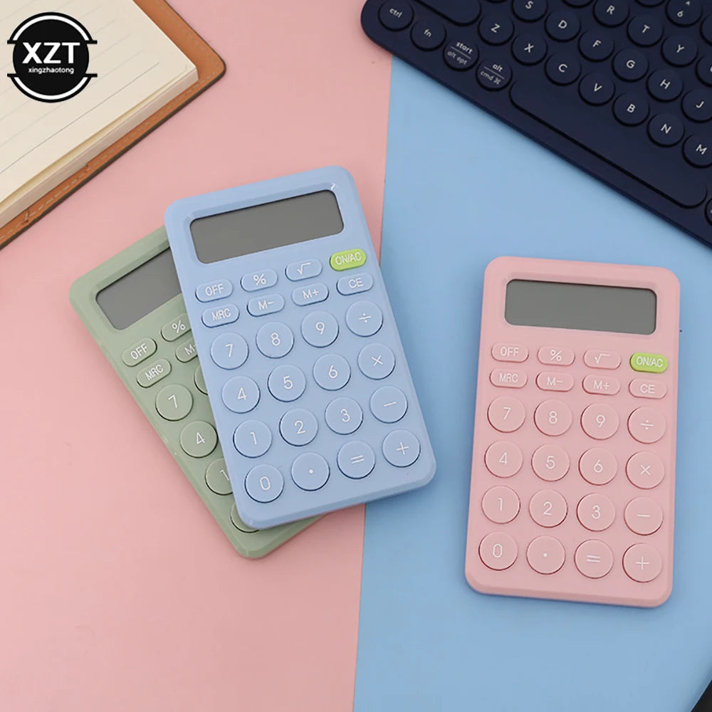 8-Digit Mini Desk Calculator with Large Buttons — Portable Battery-Powered Calculator for Students & Small Business