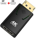 4K DisplayPort to HDMI Adapter – DP to HDMI Converter with Audio for Laptop PC HDTV