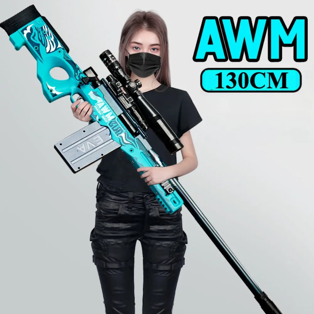 Soft Bullet Toy Sniper Rifle - Manually Loaded Toy Rifle for Outdoor CS Combat & Roleplay, Gift for Teens & Adults