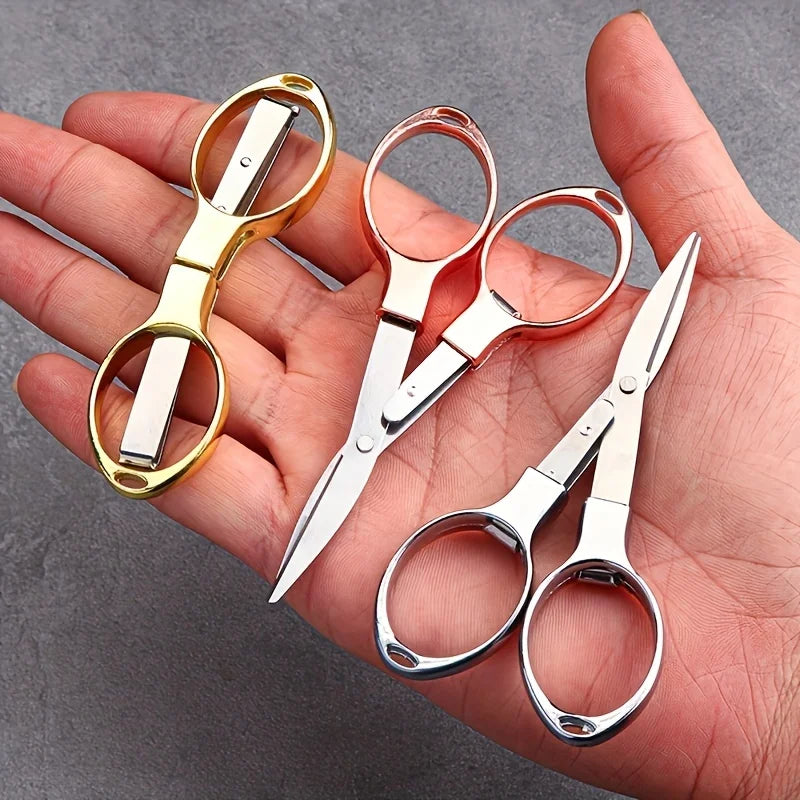 Foldable Stainless Steel Scissors, Retractable Portable Tool for Travel, Outdoor & Daily Use