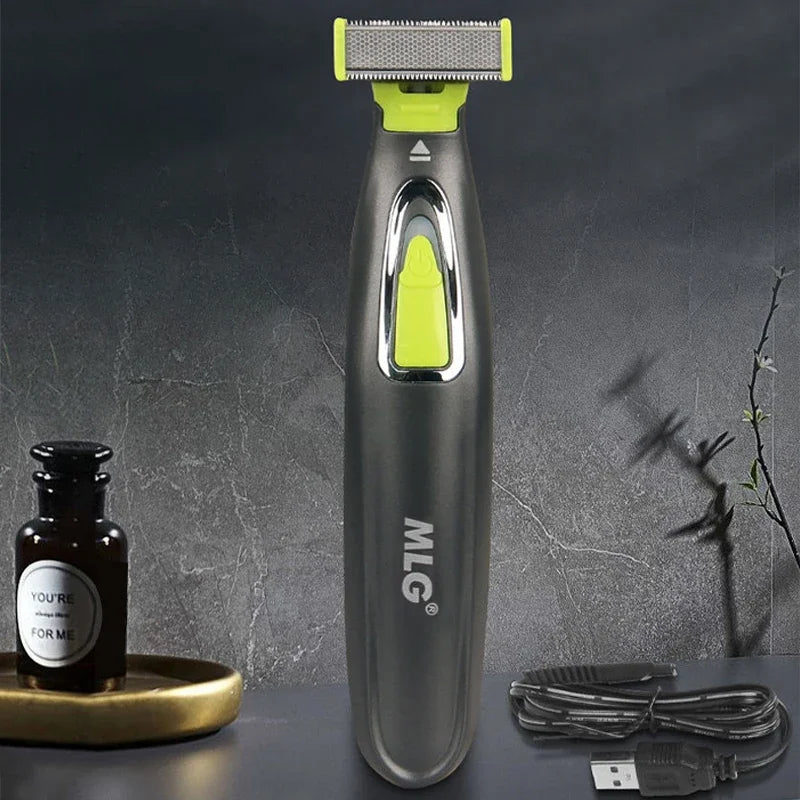 Portable USB Rechargeable Electric Shaver & Full-Body Trimmer T-Blade Wet/Dry Washable Razor for Beard Bikini Armpit