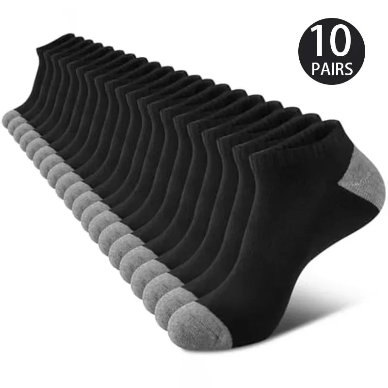10-Pack Women's Low Cut Breathable Socks — Moisture-Wicking, Odor-Resistant Ankle Socks for Sports & Outdoor