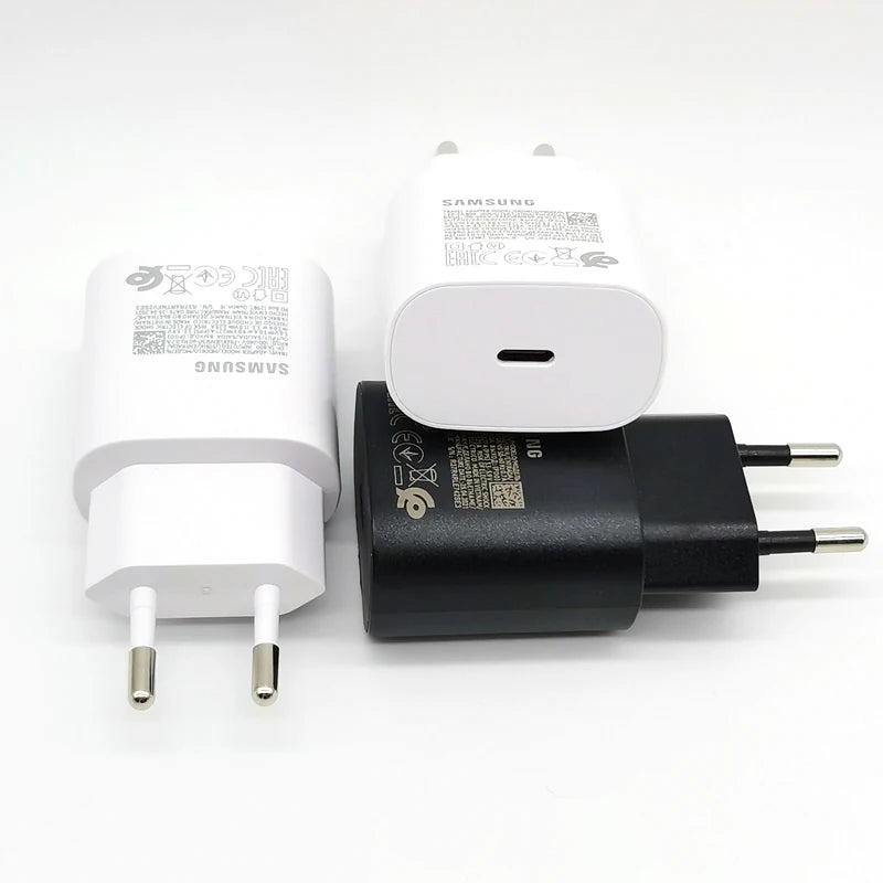 25W USB-C PD Fast Charger Adapter with 1.0 m (3.3 ft) Type-C Cable - EU Plug, PD & PPS Super Fast Charging