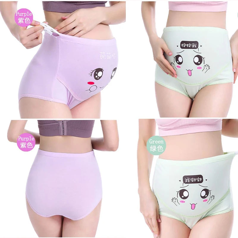 High Waist Cotton Maternity Panties for Pregnant Women, Abdominal Support Pregnancy Underwear