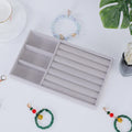 Flocking Velvet Jewelry Tray - Jewelry Organizer Insert 21.3 x 12.5 x 2.5 cm (8.4 x 4.9 x 1 in)