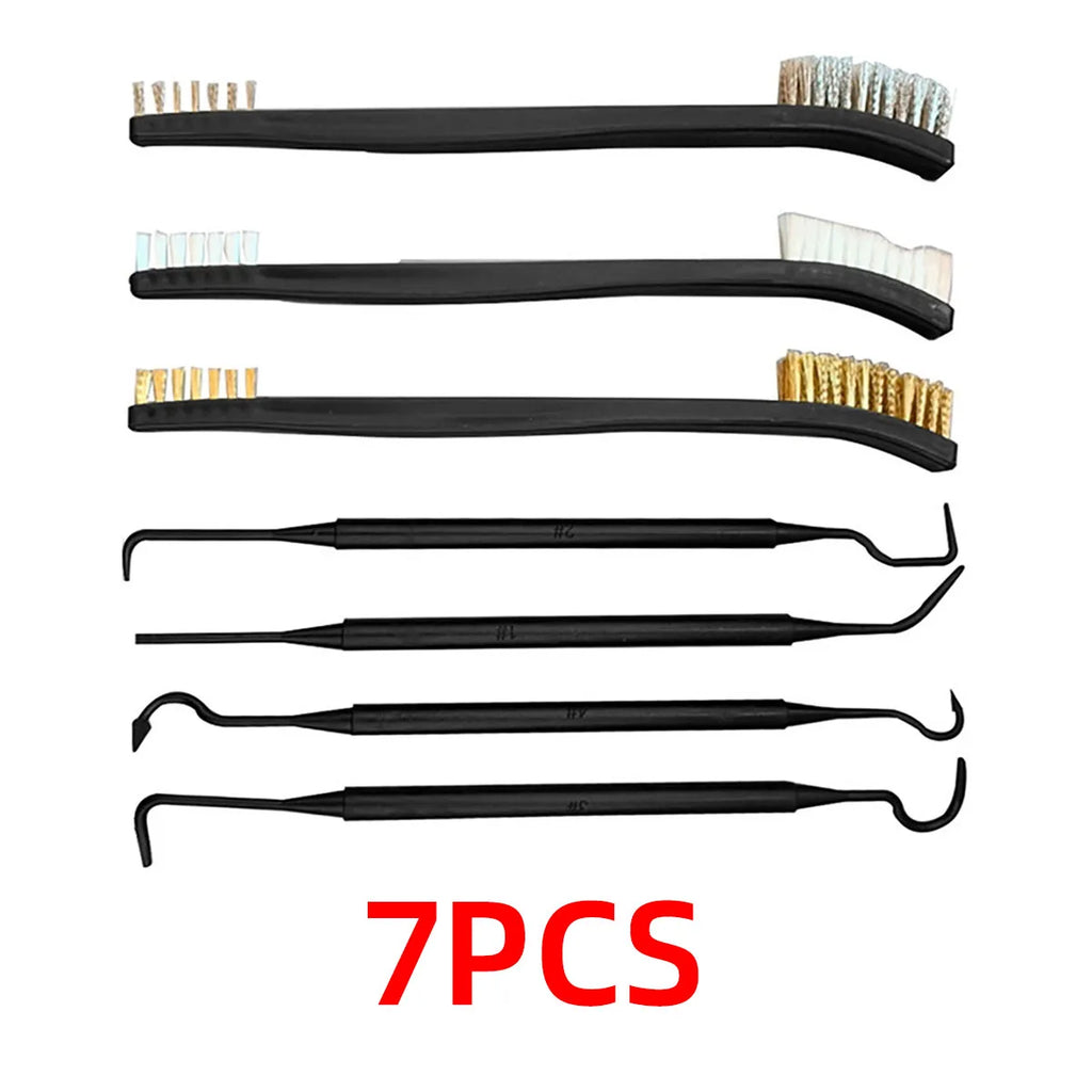 3/4/7-Pack Double-Ended Hook & Wire Brush Set – Reusable Cleaning & Polishing Brushes for Car, Home & DIY