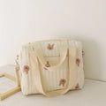 Embroidered Bear Baby Diaper Bag – Portable Maternity Shoulder Bag & Stroller Organizer