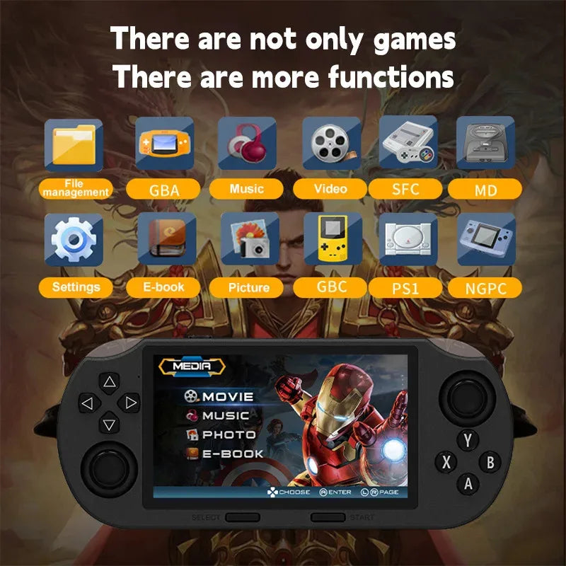 Retro Handheld Game Console 4.5-Inch IPS (854x480) Portable Pocket Emulator, 3000mAh Battery, Type-C, 30,000+ Classic Games