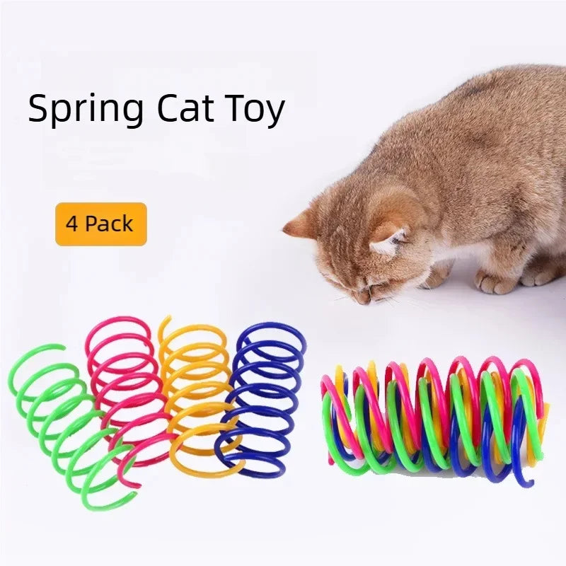 Colorful Spiral Coil Cat Spring Toy – Durable Interactive Chew & Chase Toy for Kittens & Cats