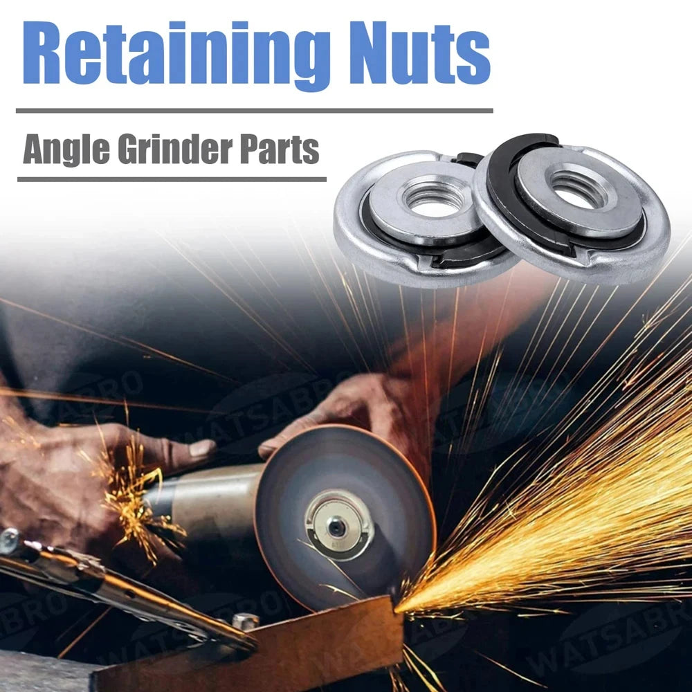 M14 Quick Release Angle Grinder Flange Nut – Self-Locking Pressing Plate Power Chuck for Cutting Disc Replacement