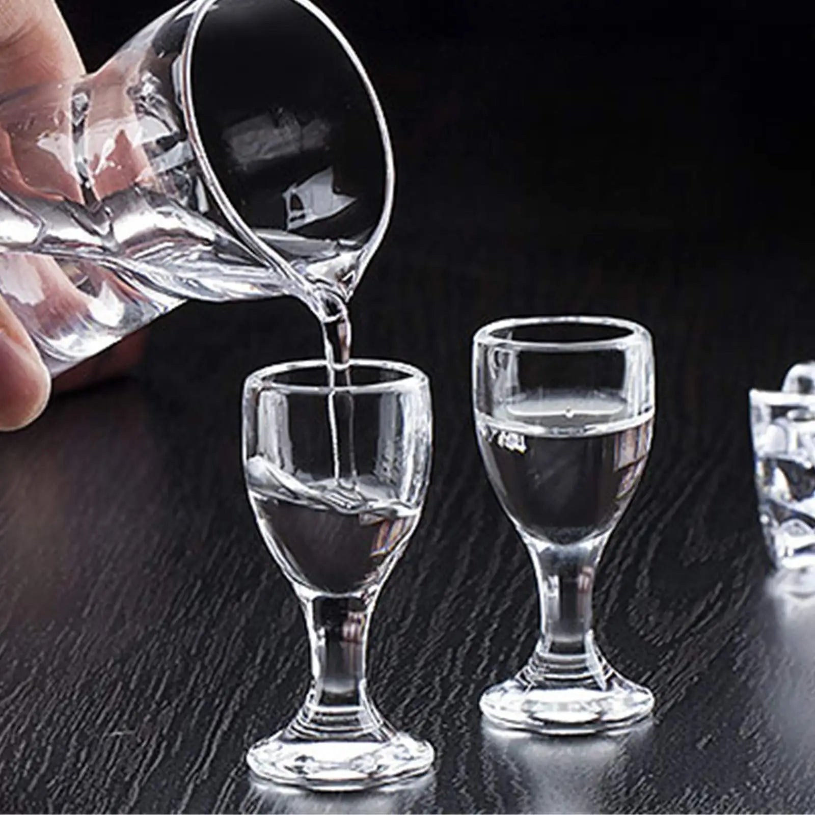 6-Pack Mini Stemmed Shot Glasses Assorted 10/15/25 ml (0.34/0.51/0.85 oz) Clear Mini Wine Cups for Liquor, Sake & Parties