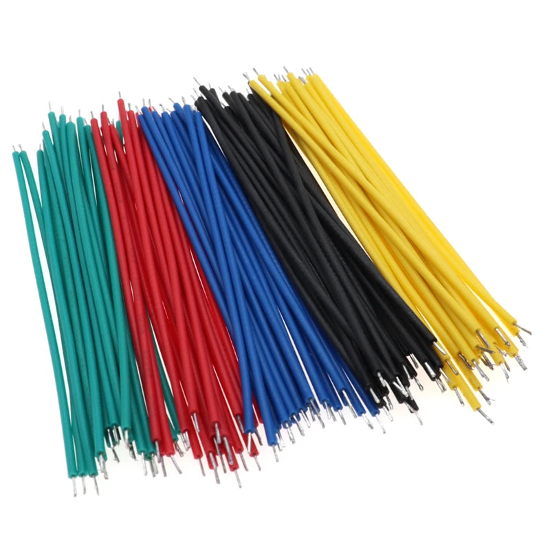 120-Pack 24AWG Tin-Plated Jumper Wires 3.15in (8cm) Breadboard PCB Solder Cable 6 Colors (20pcs Each)