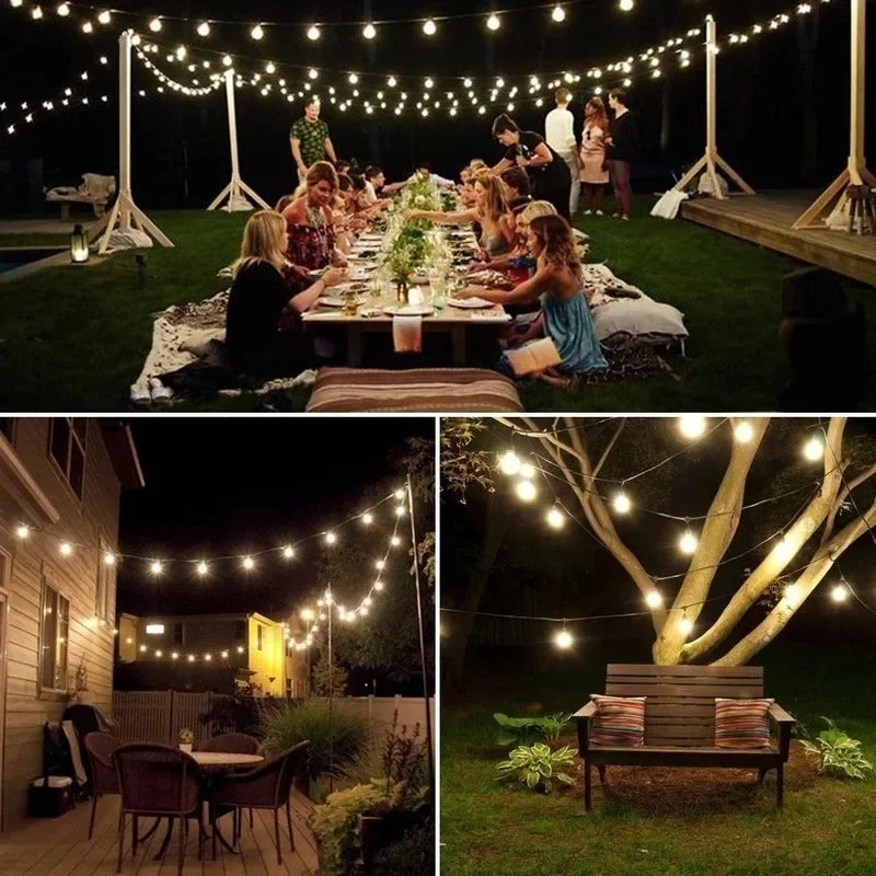 Solar Crystal Globe LED String Lights - IP65 Waterproof Solar Fairy Lights, 20/50/100 LED 5m/10m (16.4ft/32.8ft) for Garden, Patio & Party Decor
