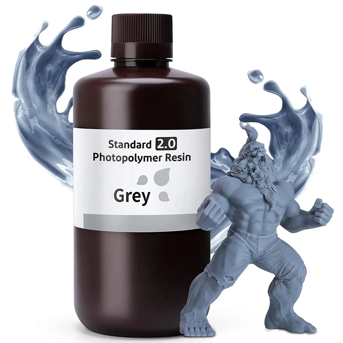 UV 3D Printing Resin 405nm, ABS-like, Water Washable, 8K Compatible for MSLA/DLP/LCD Printers