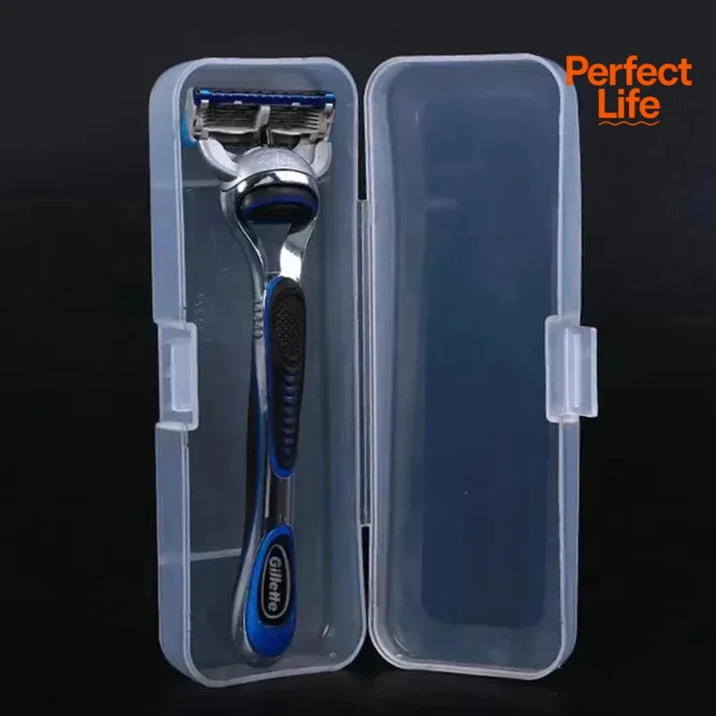 Portable Transparent Razor Case – Travel Shaver Storage & Protective PP Organizer