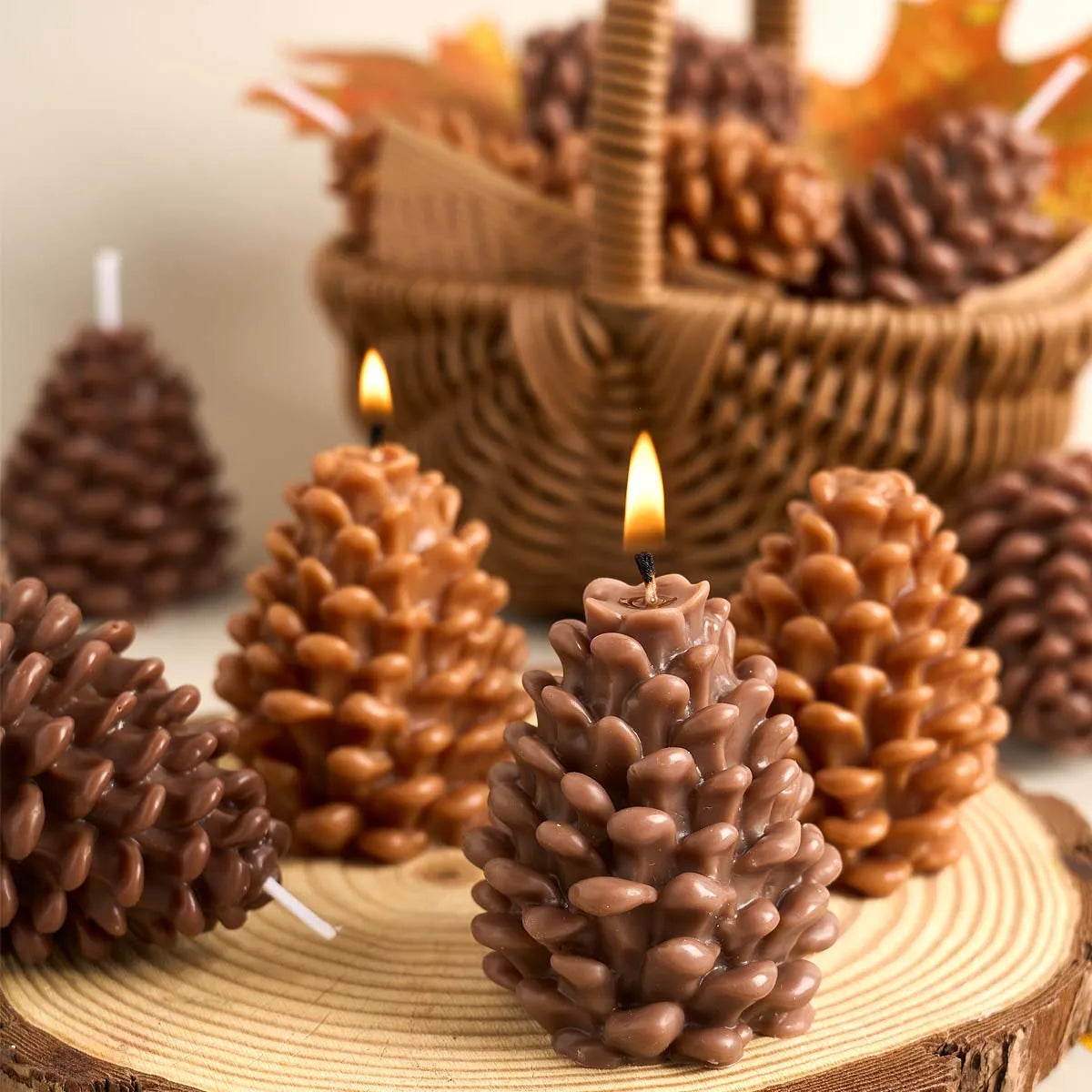 3D Pine Cone Silicone Mold for Candles & DIY Crafts - Soap, Plaster & Resin Casting for Christmas Ornaments