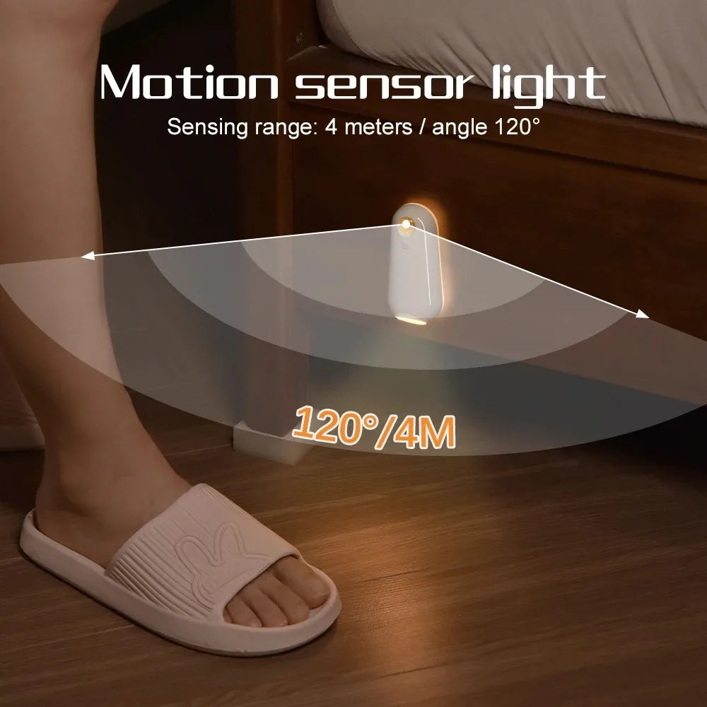 Motion Sensor Toilet Night Light RGB 7-Color Rechargeable LED Toilet Bowl Light