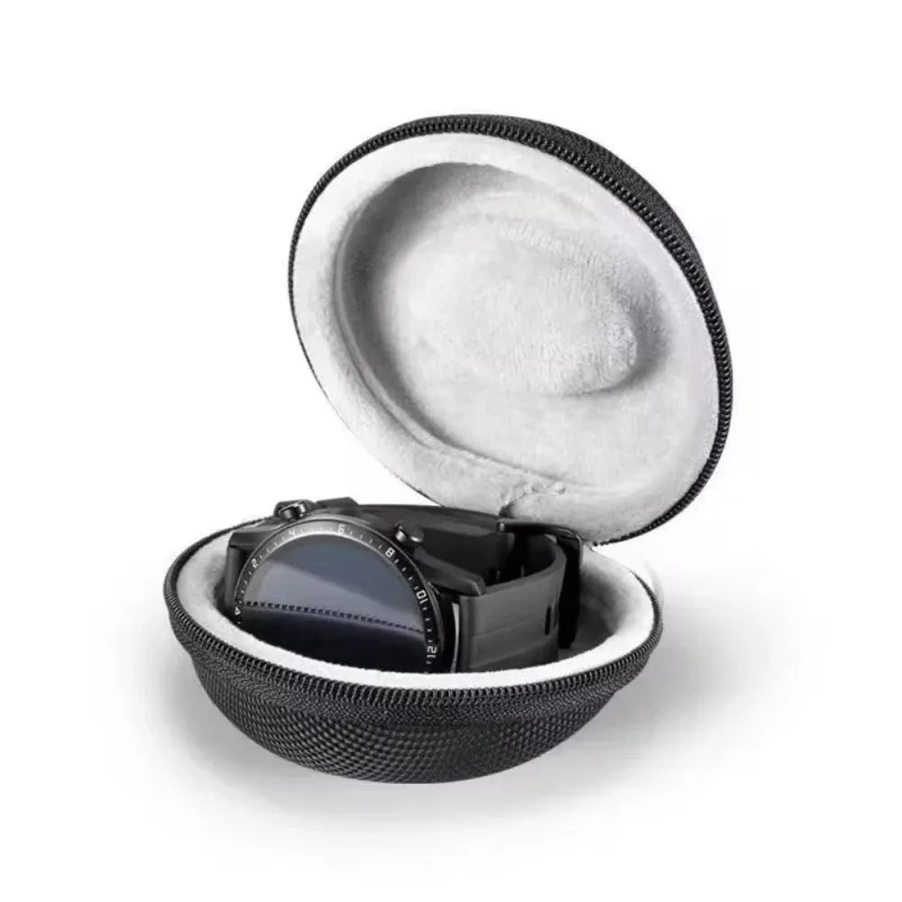 Portable EVA Single Watch Travel Case – Waterproof Zippered Watch Storage Organizer for Smartwatches