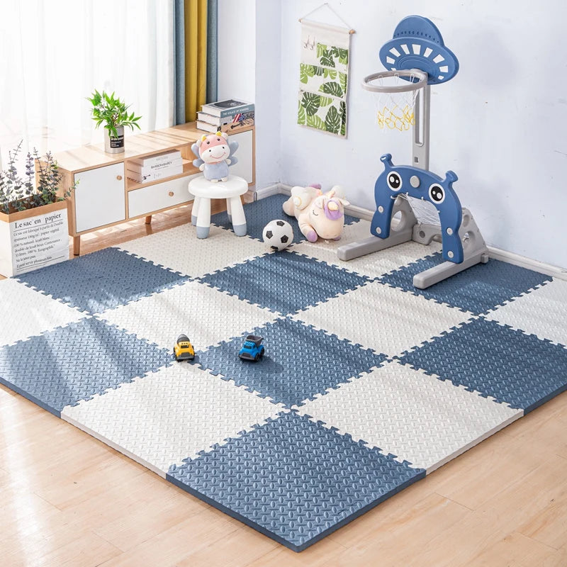 Interlocking Foam Puzzle Play Mat Tiles 30cm x 30cm (11.8 x 11.8 in) — 1cm Thick Baby & Kids Floor Padding for Playroom, Exercise, Yoga