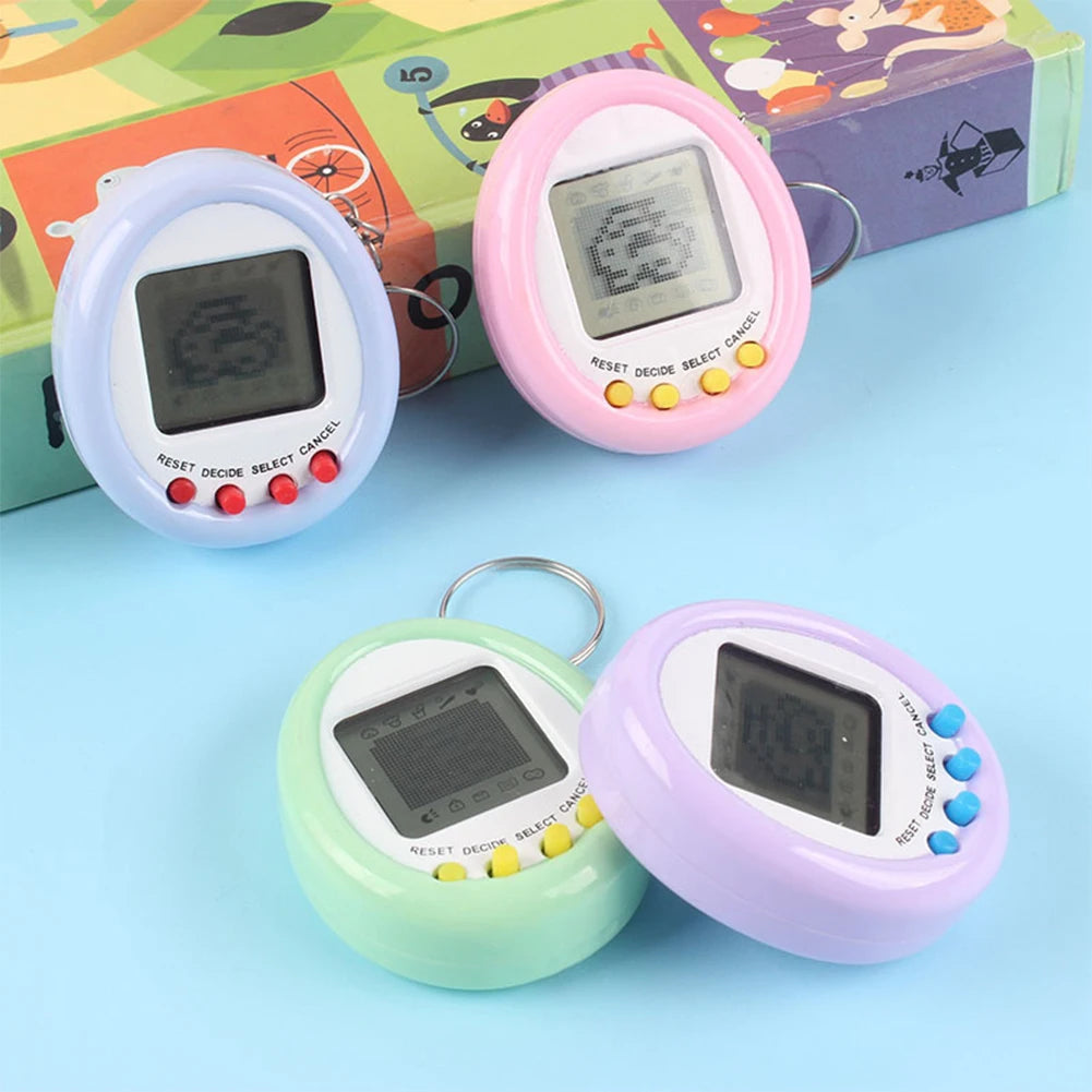 Mini Retro Virtual Pet Keychain Game — 90s Nostalgic Electronic Pocket Toy, Educational Gift for Kids & Adults