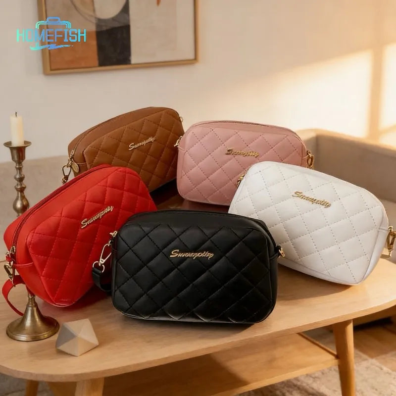 Tassel Embroidered Small Saddle Messenger Camera Crossbody Bag with Chain Strap for Women