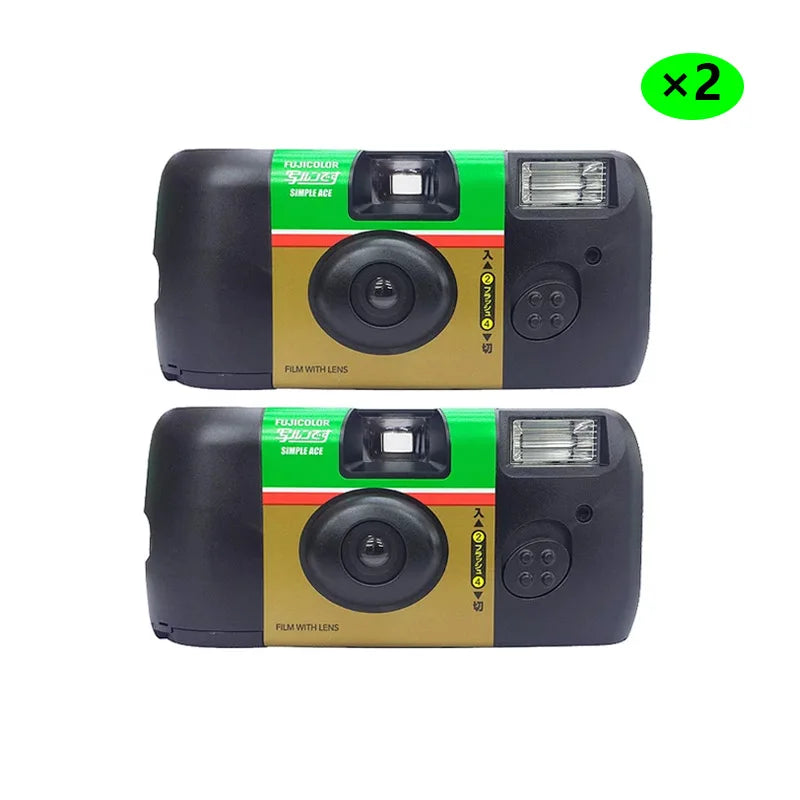 1-5 Pack Disposable 35mm Film Camera ISO 400, Single-Use with Built-In Flash, 27 Exposures